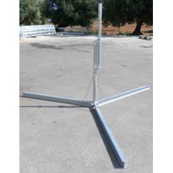 Star base for vertical antenna or V with folding mast.