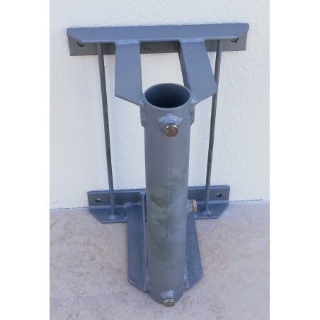Wall-mounted pole-holder bracket