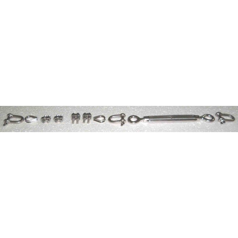 Kit de piezas pequeñas de acero inoxidable para arriostramientos de 4 o 6 mm